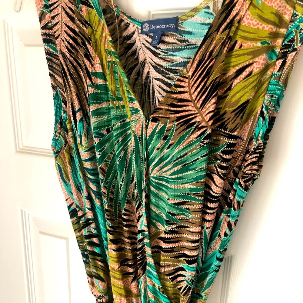 Womens tropical print jumpsuit